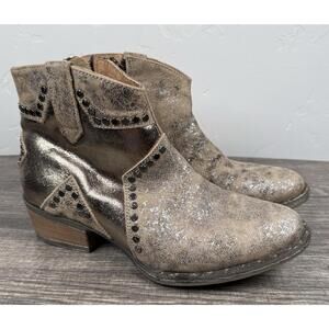 Circle G by Corral Q5071 Studded Star Western Ankle Boots Womens 8 Distressed